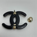 Chanel Coco Mark Brooch D23 S Black Pin Type — view 5
