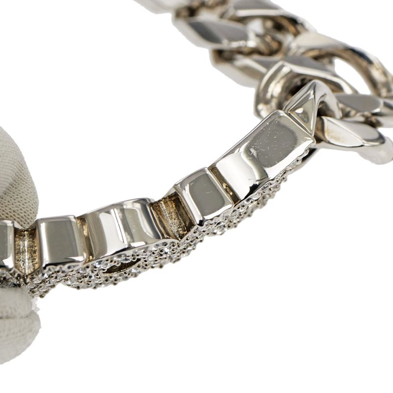 Dior Bracelet Silver Color Logo Rhinestone Accessory Man — view 7