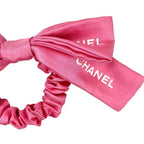 Chanel Aa9064 Logo Silk Ribbon Chou Pink Hair Accessory — view 5
