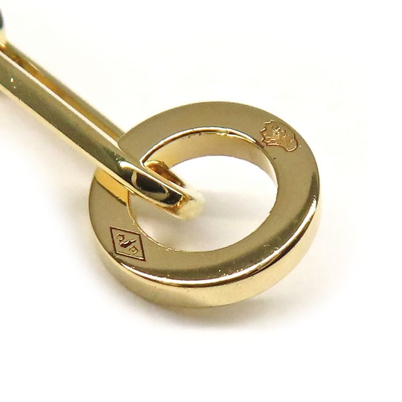 Hermes Earrings Kelly Chaine AU 750 18K Yellow Gold Pair — view 9
