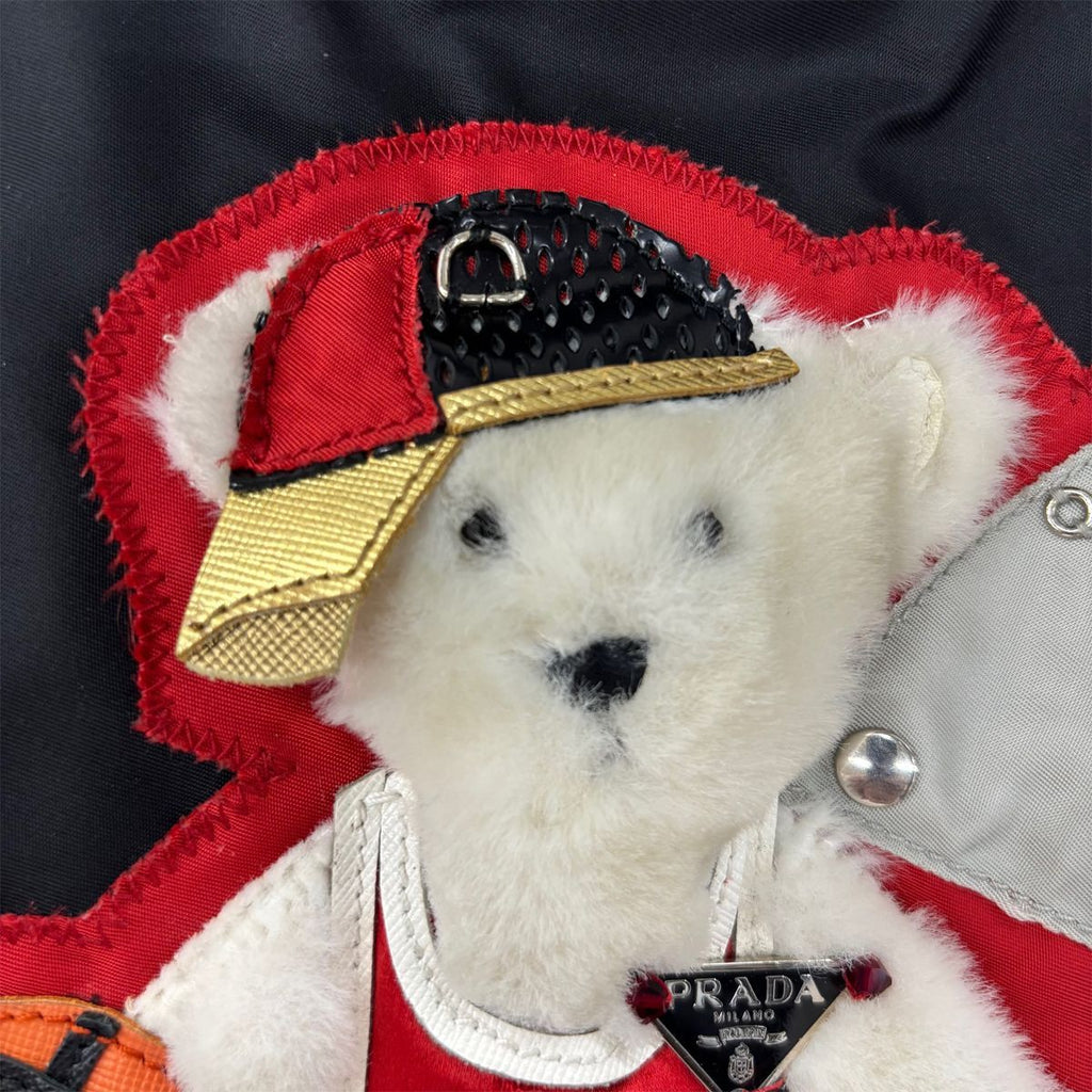 Prada Nylon Tessuto Tote Bear Basket Black — view 3