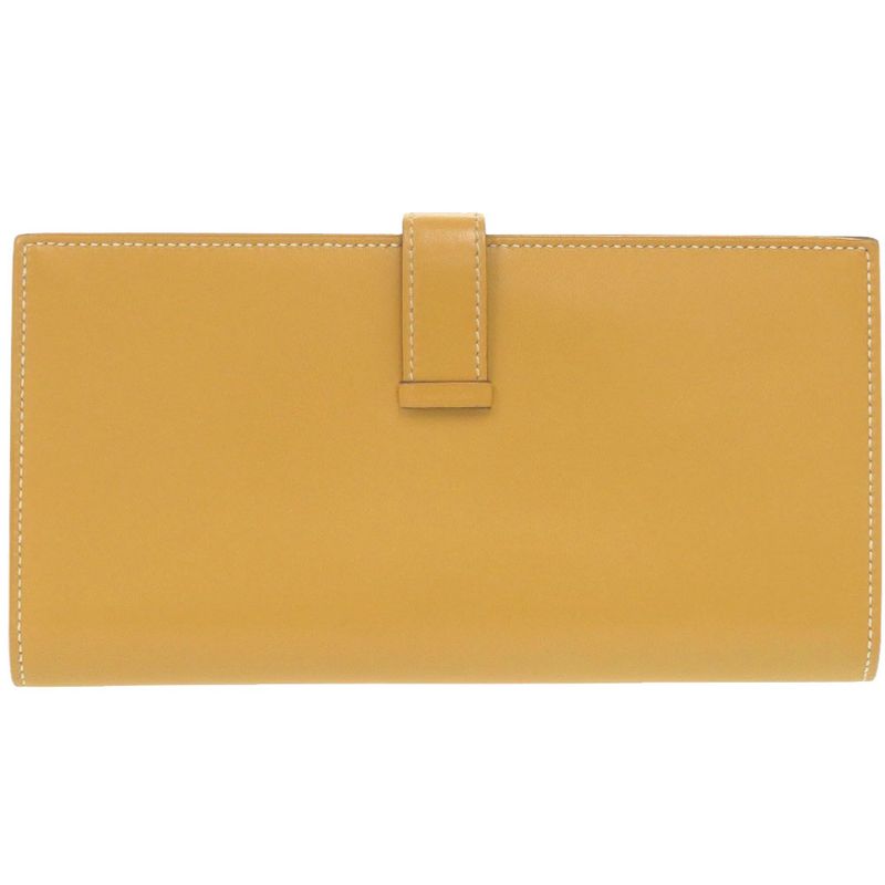 Hermes Bearn Souffle Vota Delacto Paille Gold Hardware Engraved A Long — view 2