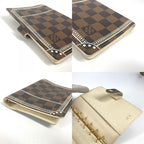 Louis Vuitton Notebook Cover Agenda PM Trunk Pattern Damier Canvas Ebene Brown — view 9
