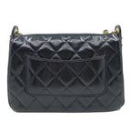 Chanel Chain Clutch 2-Way Bag Hand Shoulder Leather Black — view 3