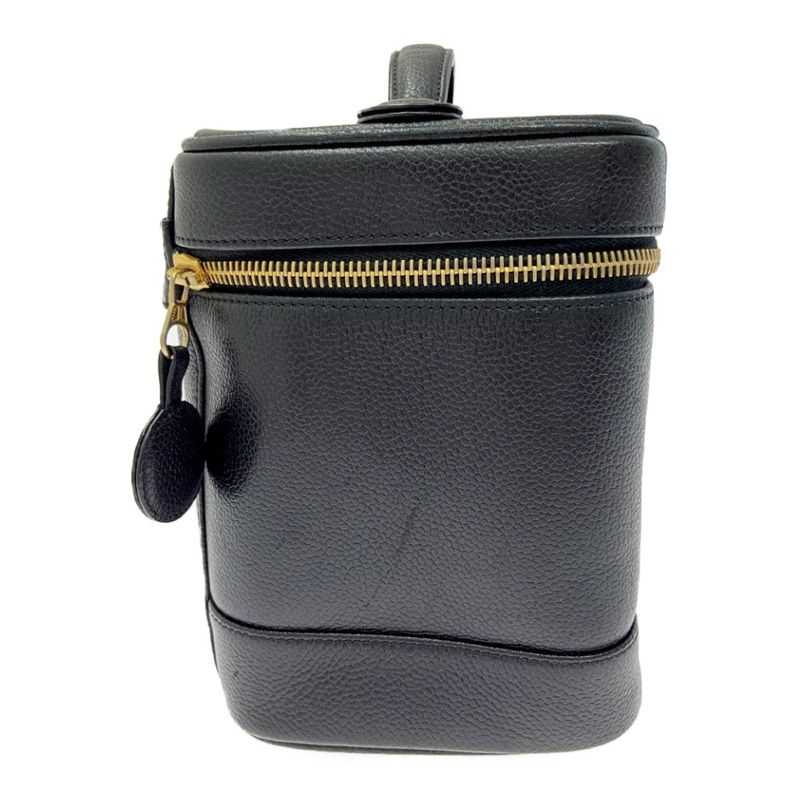 Chanel Caviar Leather Vanity Bag Black Handbag — view 4