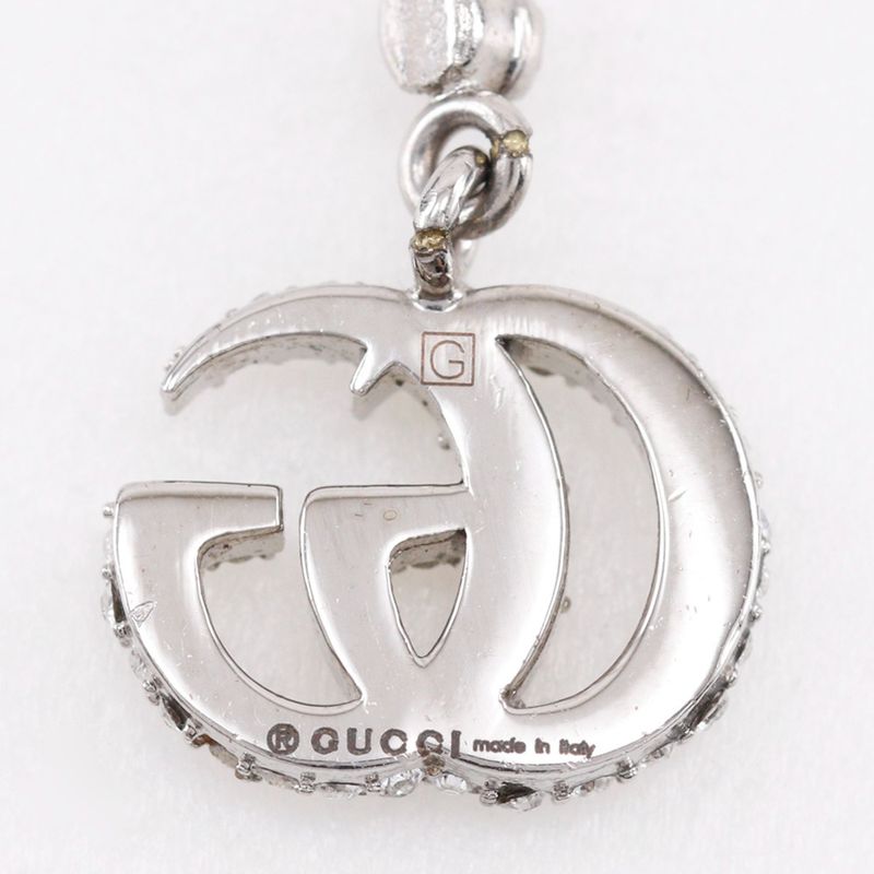 Gucci Headband GG Metal and Rhinestone Silver — view 9
