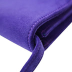 Hermes Vintage Dobris Shoulder Clutch Bag Purple 0 Suede 0058 — view 6