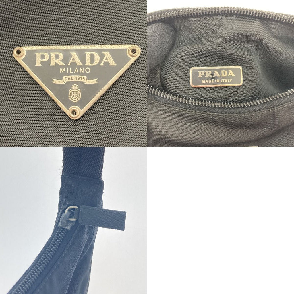 Prada Handbag Mini Triangle Logo Plate Mv515 Black — view 9
