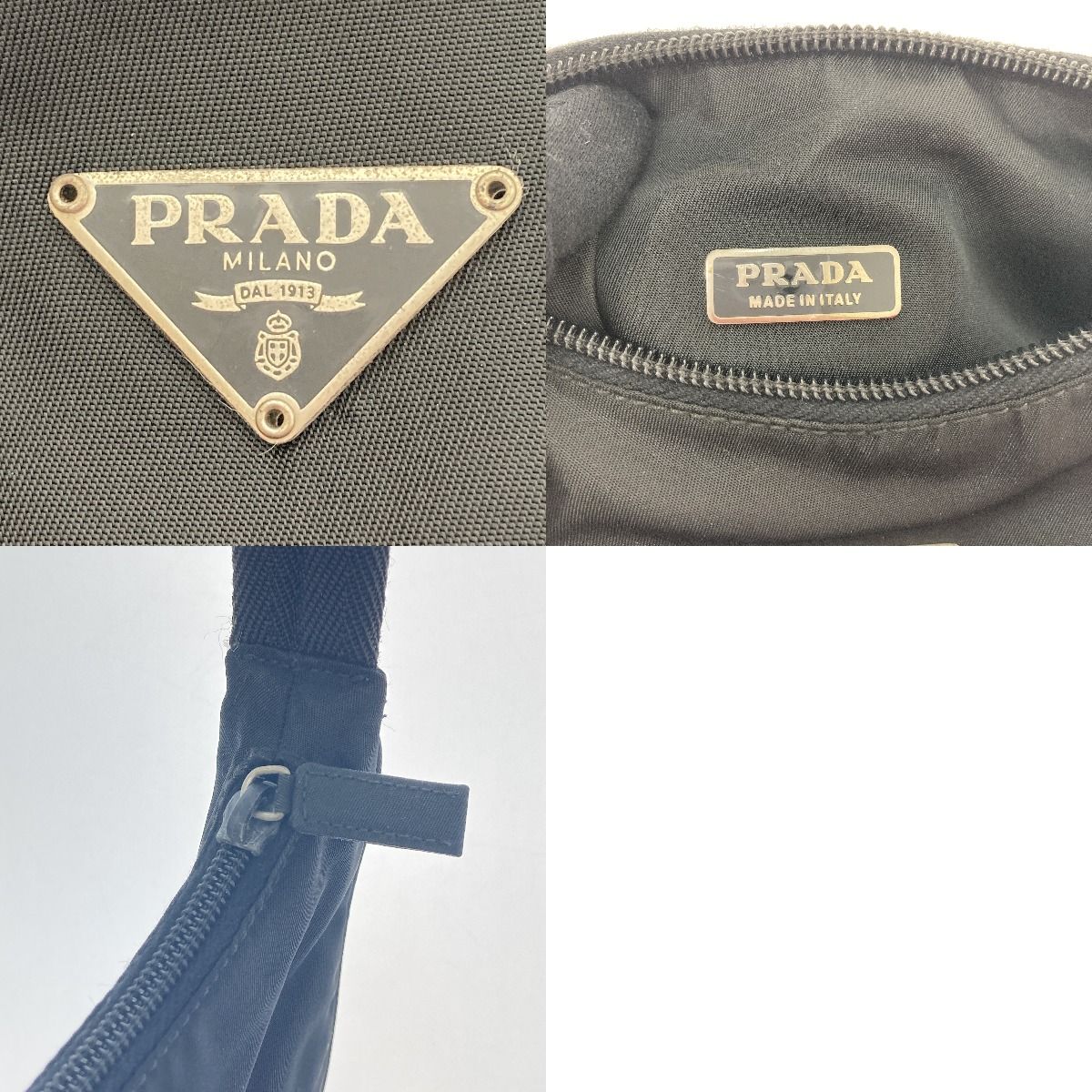 Prada Handbag Mini Triangle Logo Plate Mv515 Black — view 9