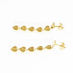 Celine Earrings Heart Logo Gold Color Pair Accessories Small Items — view 5