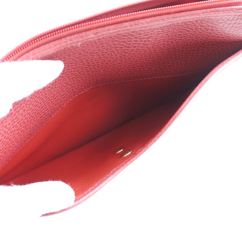 Dior Leather Red Clutch Bag — view 7