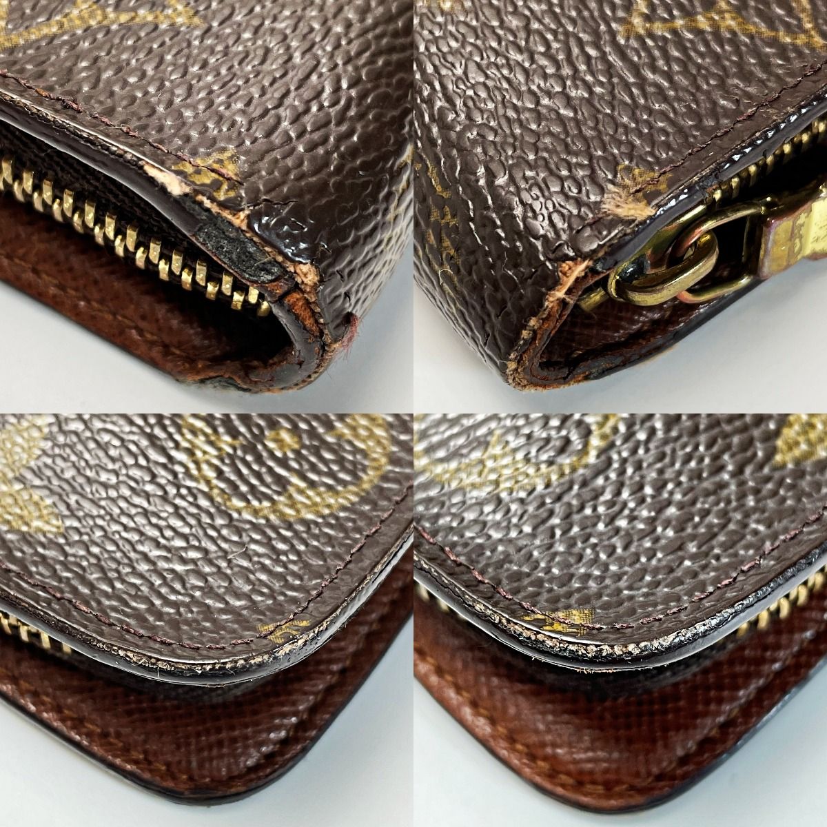 Louis Vuitton Monogram Porte Monnaie Zip Brown Long Wallet — view 7