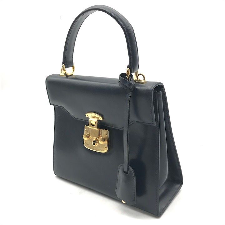 Gucci Ladylock Leather 2-Way Bag Navy Gphardware Bag — view 2