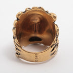 Gucci Michele Period Lion Head GP Ring 19 — view 3