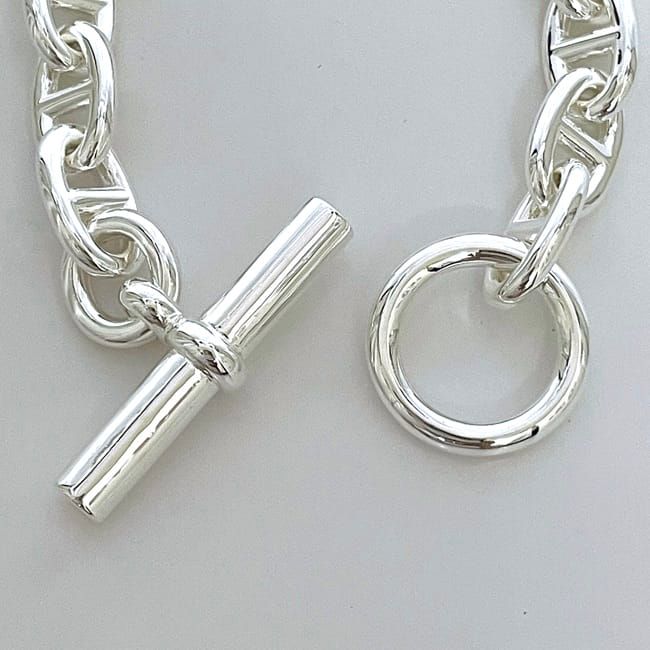 Hermes Bracelet Chaine D'ancre MM 15 Frames Silver Ag — view 6