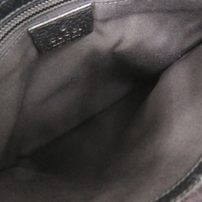 Gucci 27639 GG Canvas Leather Black Shoulder Bag 1047 — view 5