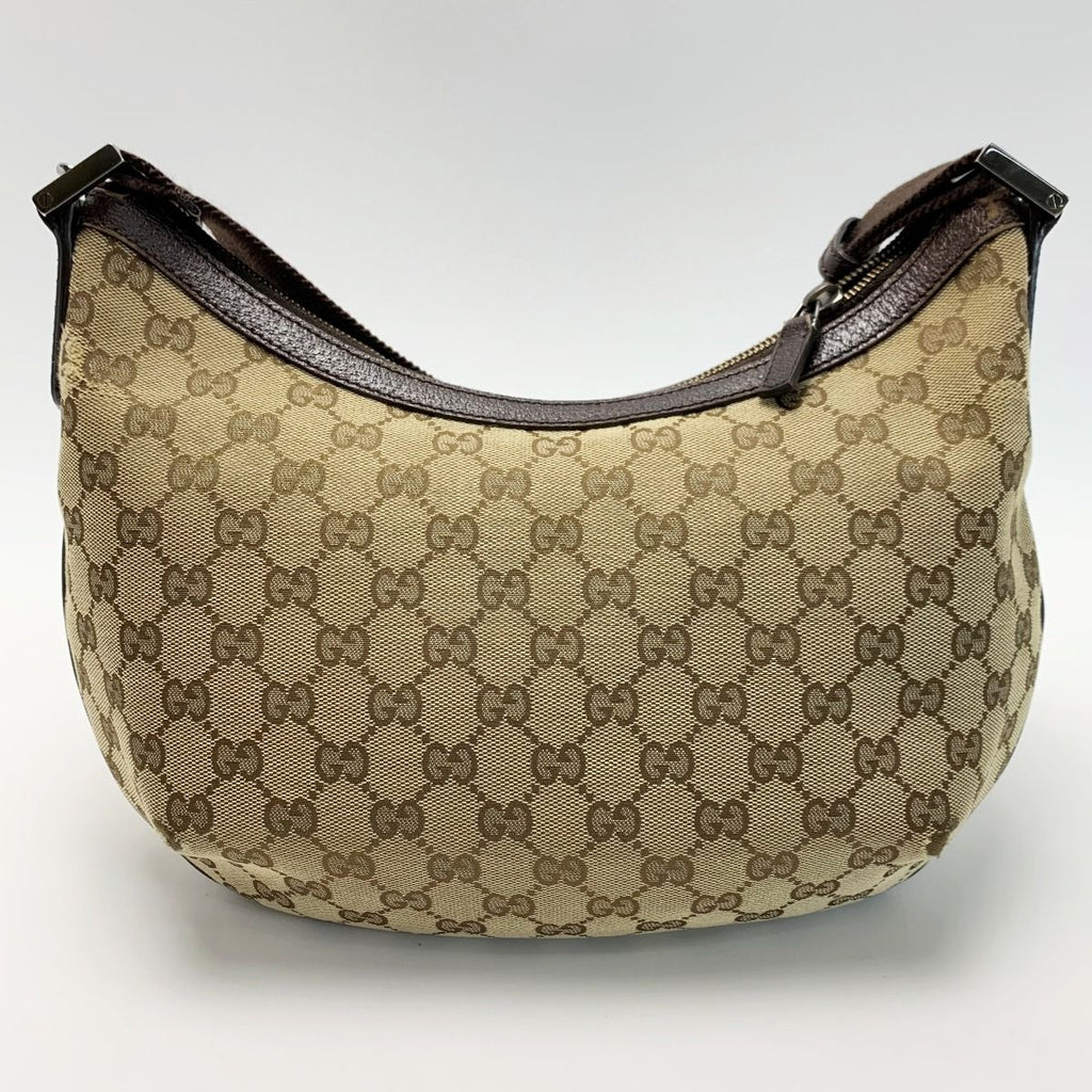 Gucci Shoulder Bag Brown Light Canvas Leather — view 2