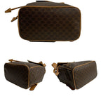 Celine Macadam Blason Triomphe Pattern Logo Ring Hardware Leather Backpack