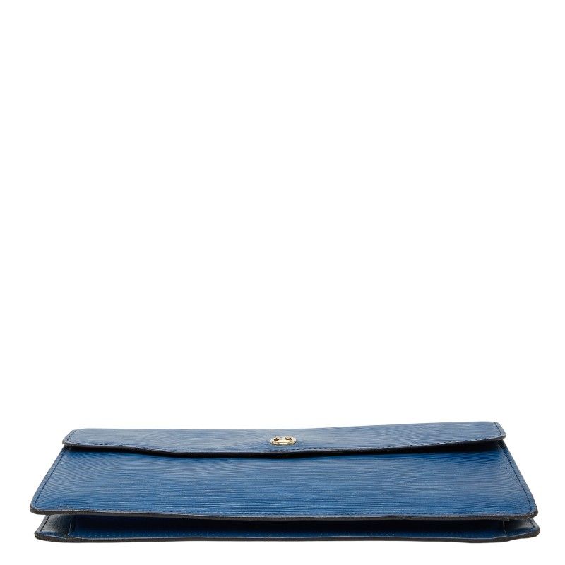 Louis Vuitton Epi Montaigne 27 Second Bag Clutch Toledo Blue Leather — view 3
