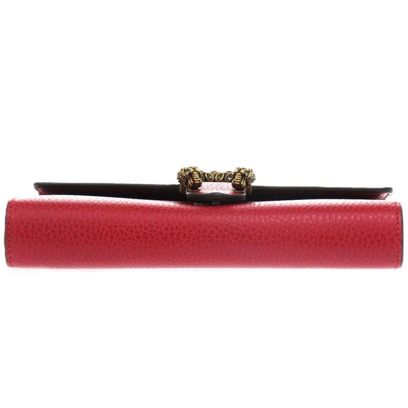Gucci Dionysus Long Wallet Leather Red 0671 Chain — view 5