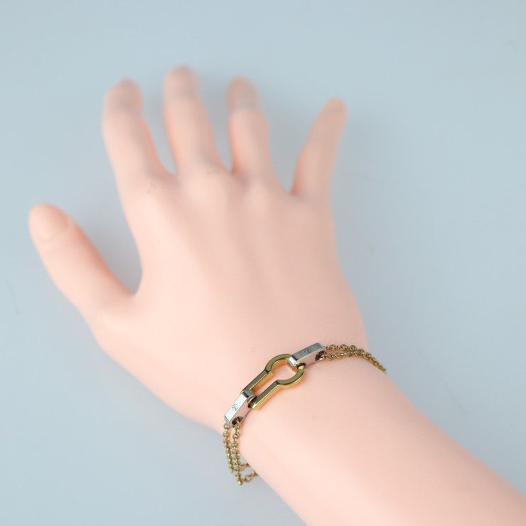 Louis Vuitton Bracelet Serule Metal Gold Silver Viton — view 9