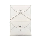 Hermes Card Case Coin Calvi Duo Nata White Silver Hardware — view 6