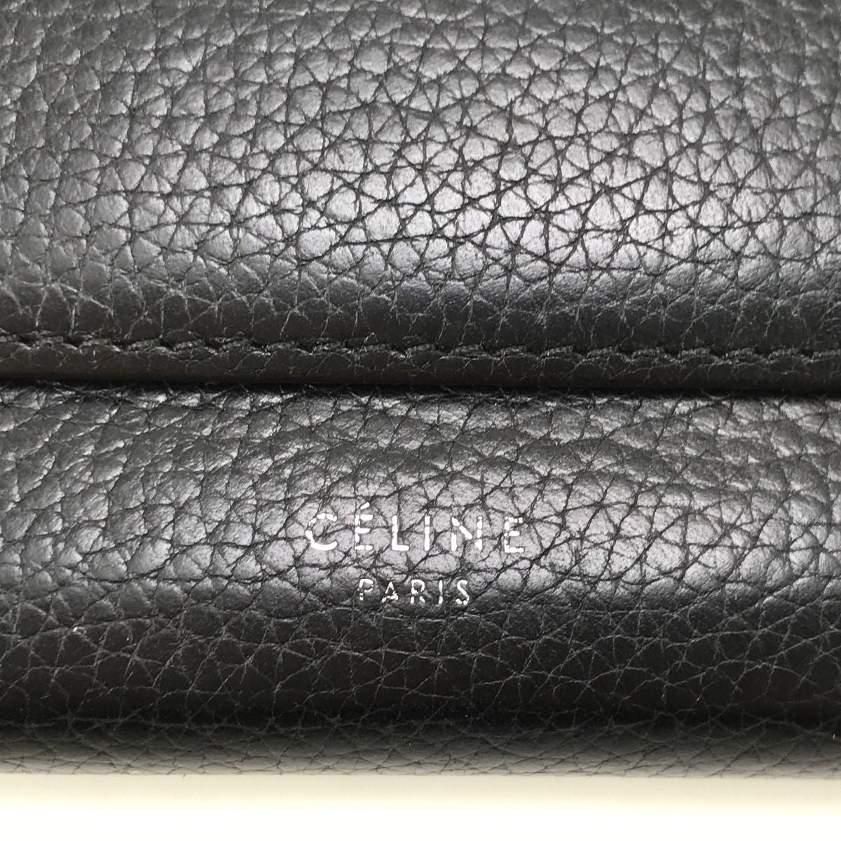 Celine Long Wallet Large Flap Multifunction Black Yellow — view 5