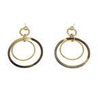 Hermes Amulet Duo Earrings Buffalo Horn Brown Gold Hardware Accessories — view 6