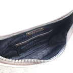 Celine Vintage Half Moon C Macadam Pattern Suede Gold Hardware Mocha Brown — view 4
