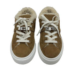 Hermes Day Sneakers Shoes Kelly Hardware Suede Shearling Brown — view 2