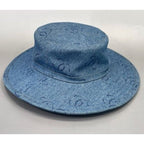 Chanel CC Denim Hat Wide Brim Bucket Cap 58 Blue Vintage — view 2