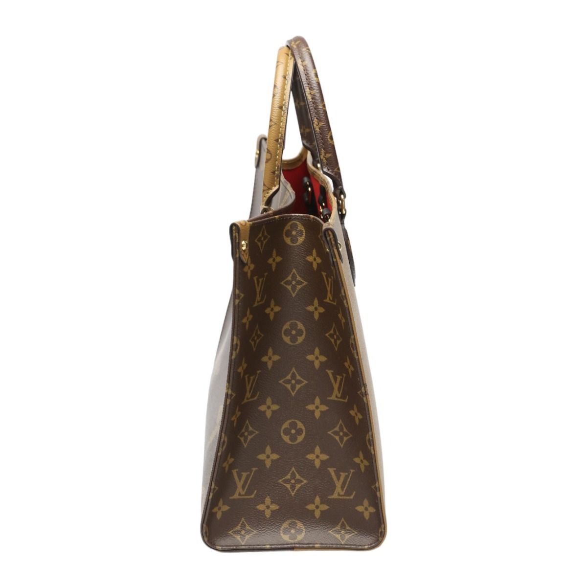 Louis Vuitton Monogram Tote On The Go MM Bag Brown — view 4