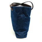 Chanel Tote Bag Denim Blue 5 th Shoulder Leather Brown — view 5
