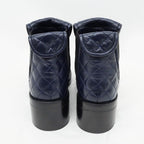 Chanel Quilted Turnlock Side Gore Shorts Navy 38 — view 4
