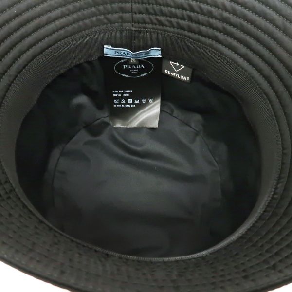 Prada Bucket Hat 1 Hc137 2 DMI Re-Nylon M Size Triangle Plate — view 7
