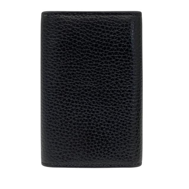 Gucci Double G 6-Ring Key Case Ring Leather Black — view 2
