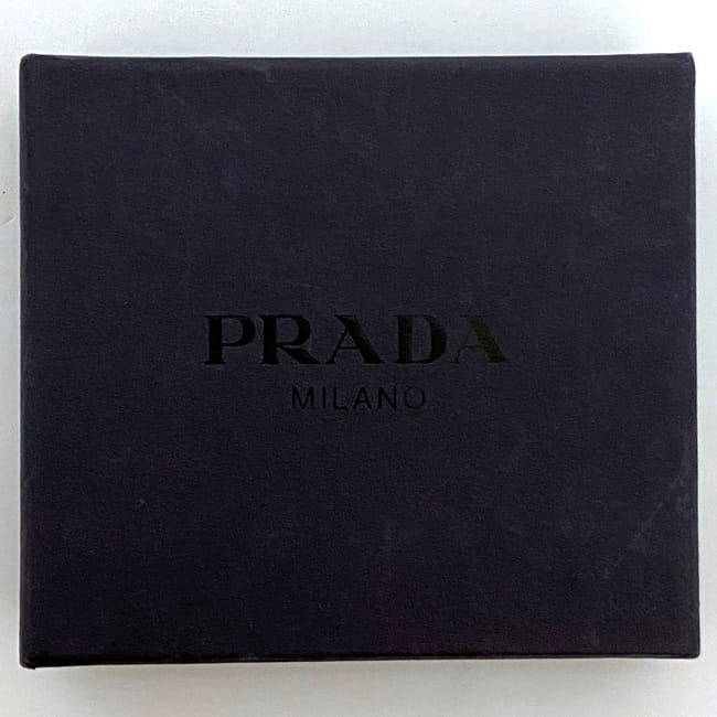 Prada Key Ring Silver Gold Logo Metal M285 — view 8