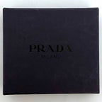 Prada Key Ring Silver Gold Logo Metal M285 — view 8