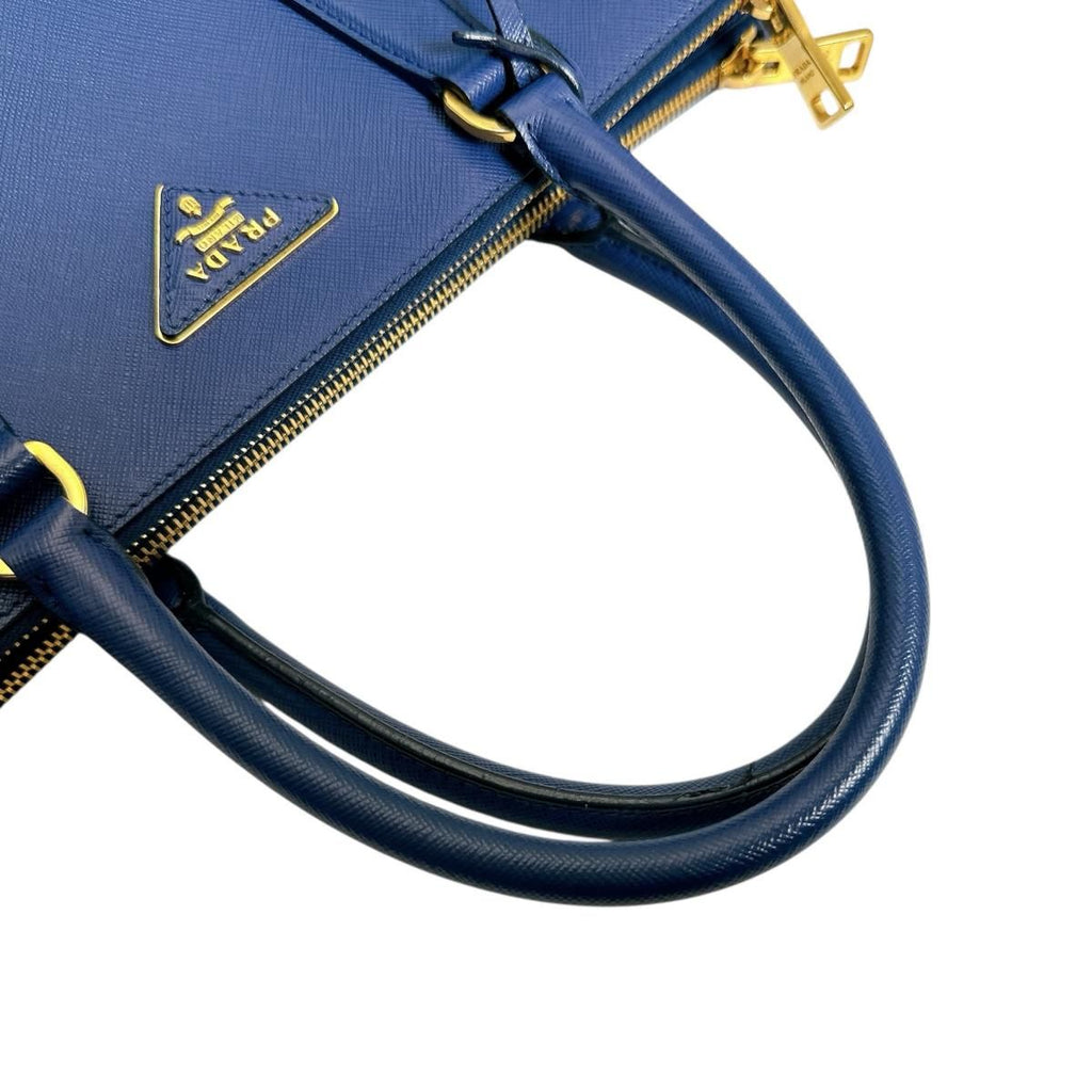 Prada 1 Ba786 Saffiano Shoulder Bag Galleria Handbag Blue — view 9