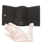 Louis Vuitton Portefeuille Lock Mini Calf Leather Noir Black Trifold — view 4