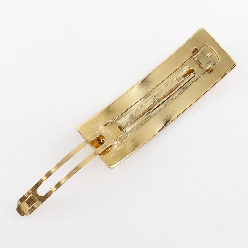 Chanel Logo Gold Plated Barrette — view 3