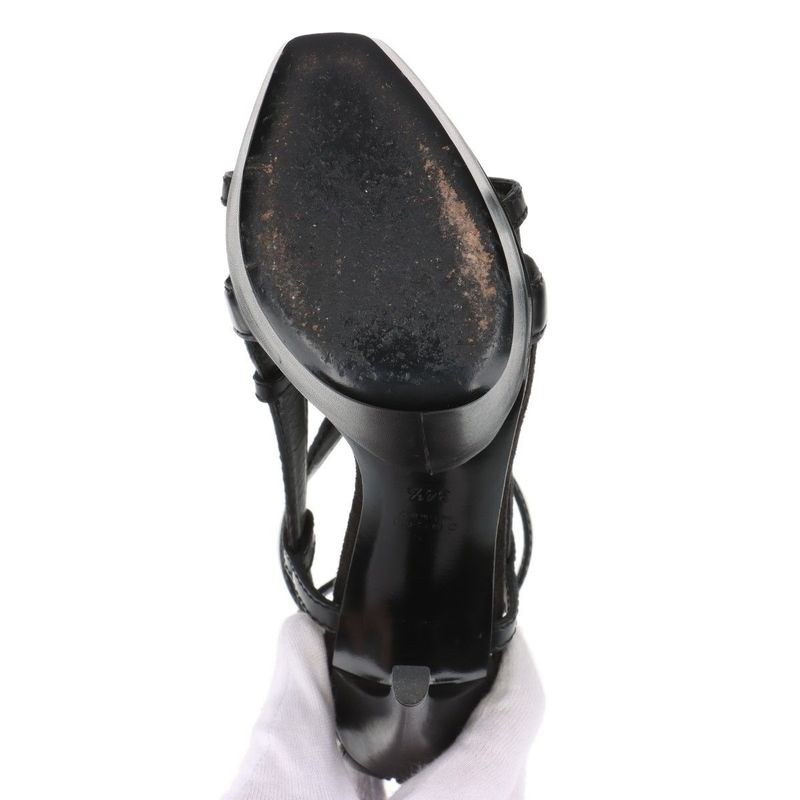 Gucci Leather Sandals 34 1 2 Black — view 9