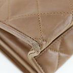 Chanel Quilted Plastic Handle Vintage Lambskin Beige Handbag — view 4