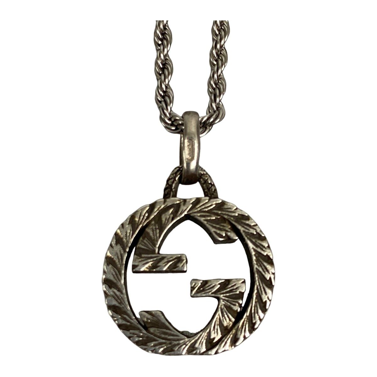Gucci Necklace Interlocking G Silver 925 Chain Non Product — view 3