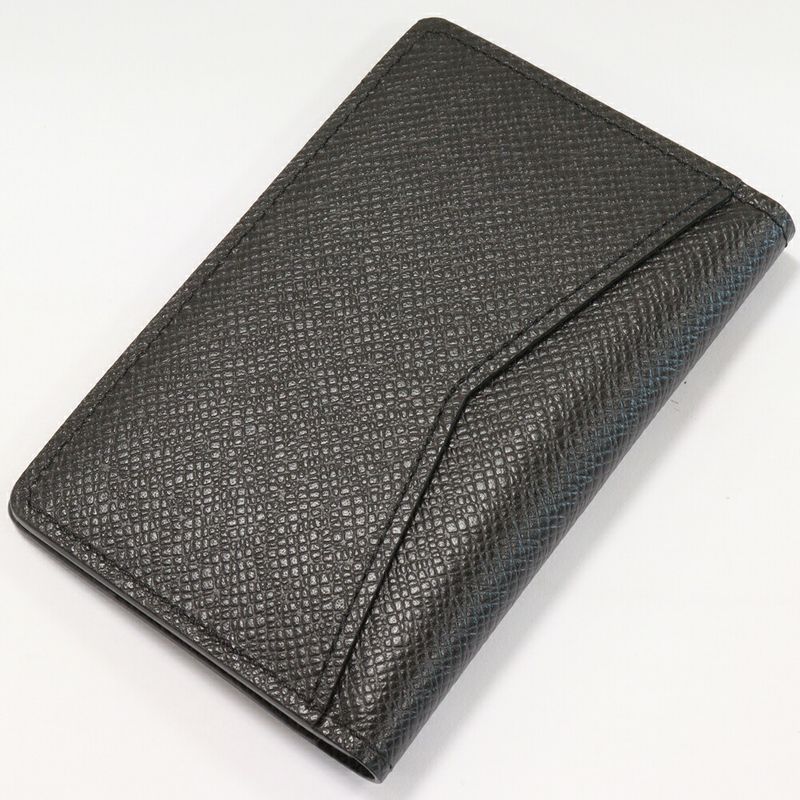 Louis Vuitton Taiga Noir Black Organizer De Poche With Initials TH — view 4