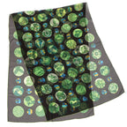 Hermes Shawl Rectangle Silk Brown and Green — view 2