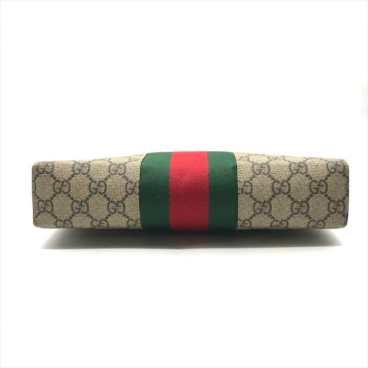 Gucci Sherry Line GG Supreme Canvas Clutch Second Beige — view 3