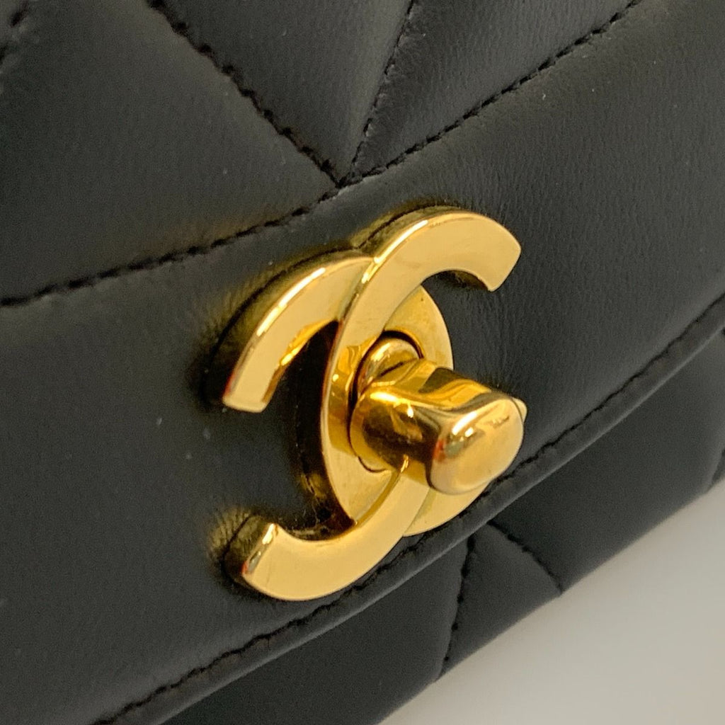 Chanel Diana Quilted Chain Shoulder Bag Black — view 2