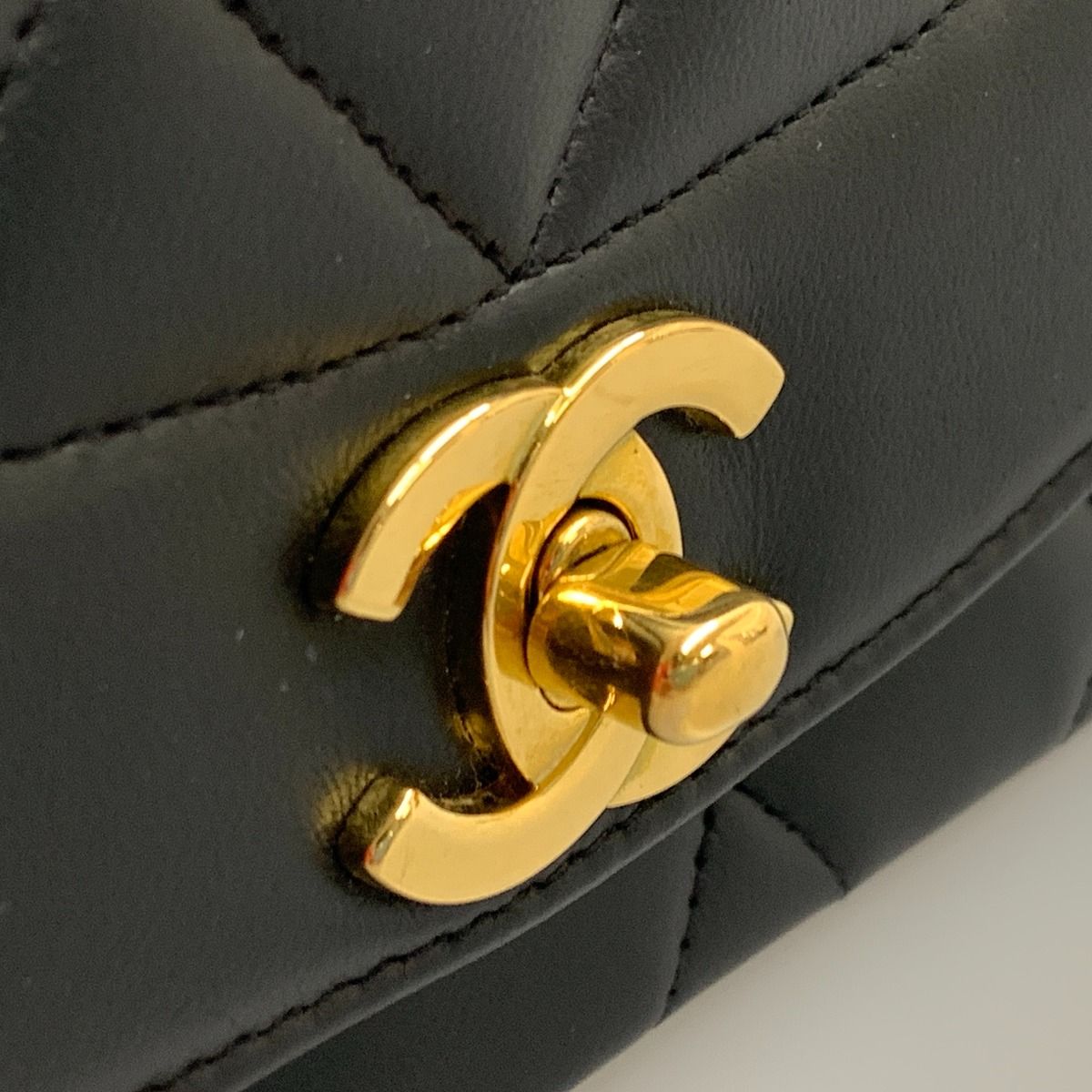 Chanel Diana Quilted Chain Shoulder Bag Black — view 2
