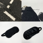 Chanel Coco Mark Travel Set Blanket Eye Mask Black Gray Wool Silk — view 6